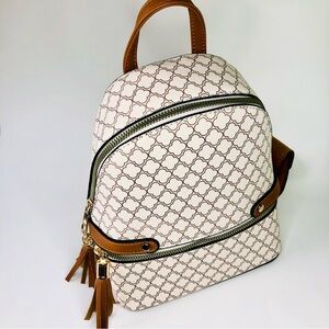 Small Backpack and Hanging Purse for Women Luxury PU Leather -New